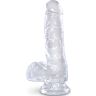 KING COCK Gennemsigtig Realistisk Dildo 13.5cm