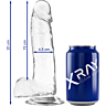 X RAY Clear Dildo 20 cm - Realistisk og Transparent