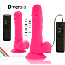 DIVERSIA Fleksibel Vibrerende Dildo 20,5 cm med Dobbel Betjening