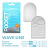 Masturbator Tenga Pocket Wave Line med Bølge Teksturer