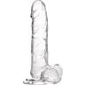 Jelly Dildo S Pleasures Transparent L med Sugekop