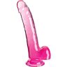 Dildo King Cock Clear 20,3 cm med Testikler