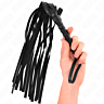 BDSM Látigo KINK IMPACT & TOUCH SIMPLE BLACK WHIP 45 CM