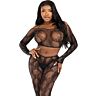 Crop Top & Strømper uden fødder Leg Avenue 89373 Slangeskindsdesign