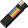PRIDE Lighter Sort med LGBT Flag