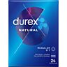 Durex Naturlige Kondomer 24 Stk. med Easy On Fit