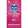 SKINS Dots & Ribs Premium Kondomer Pakke 16