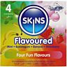 SKINS Multi Flavours Premium Kondomer Pack 4 - Sjove Smag