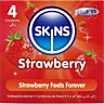 Skins Strawberry Premium Kondomer Pakke med 4 - Frugtagtig Smag