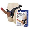 Yeti strap-on sele med suge-dildo i hudfarve