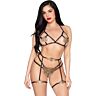 Lingerie Set Leg Avenue 89364 with Gold Embroidery