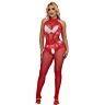 Bodystocking SUBBLIME FISHNET CROTCHLESS med høj hals