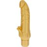 Realistisk Vibrator GET REAL Gold Dicker Stim med Klitorisstimulator