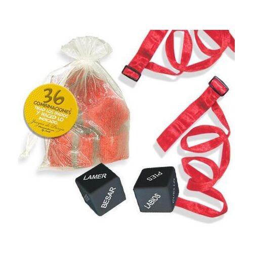 Bondage Kit INEDIT med Røde Fængsler og Terninger