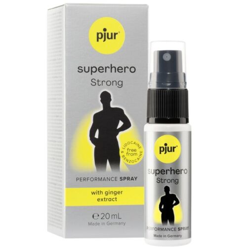 Forsinkelsesspray PJUR Superhero Strong 20 ml med Ingefærekstrakter