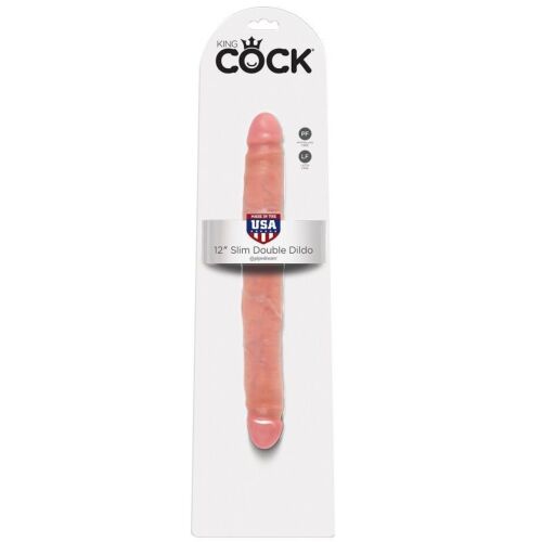 King Cock dobbelt dildo 30 cm med realistisk fornemmelse