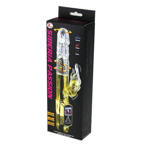 Vibrator BAILE Rabbit Siberia Passion Gold med dobbelt rotation