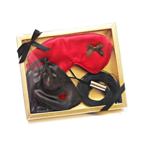 Bondage Sæt INEDIT Dominatrix Pisk Kit med Satinmaske
