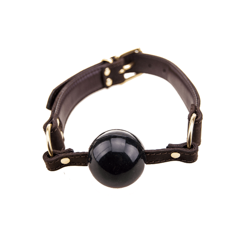 Restraint Bound Nubuck Leather Solid Ball Gag