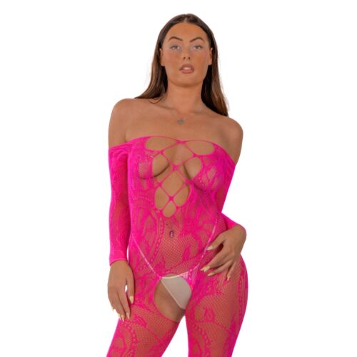 Bodystocking Lace by LJ Crotchless med lace-up detalje