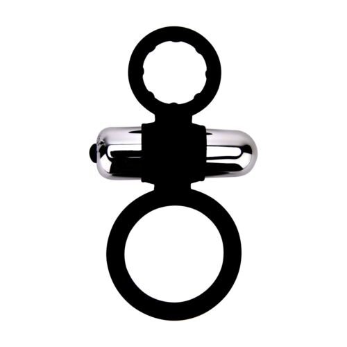 Ring Loving Joy Silicone Vibrating Cock and Ball med klitorisstimulator