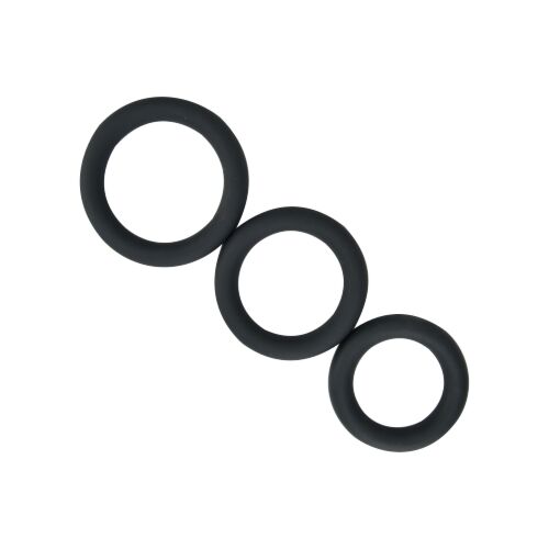 Ringe Loving Joy Thick Silicone Cock Rings 3-Pack Gris