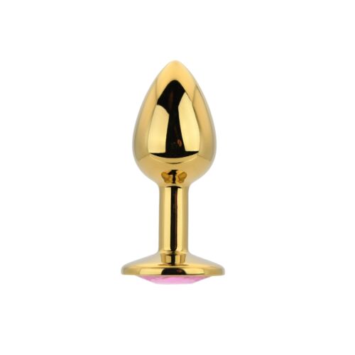Buttplug Toosh Metal Small Stone med prydsten Rosa