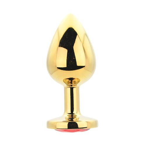 Butt Plug Toosh Metal Large Stone Rojo