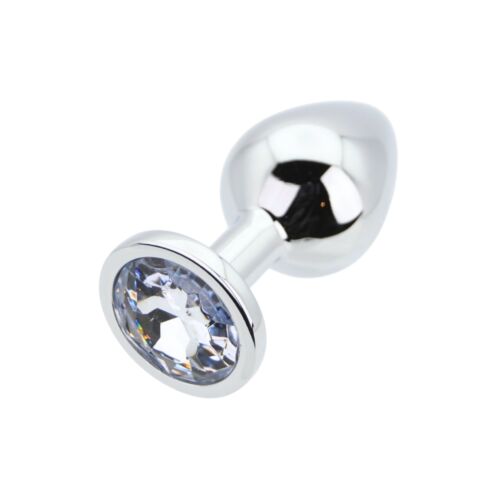 Buttplug Toosh Metal Medium med klar sten Plata