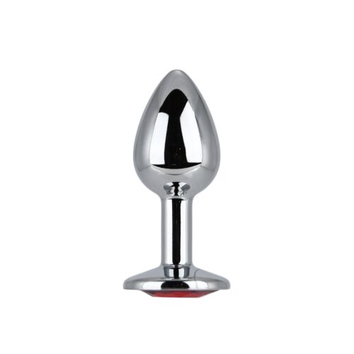 Buttplug Toosh Metal Small Stone med prydsten Rojo