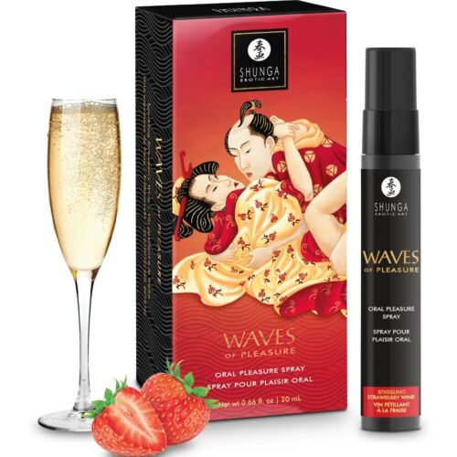 Oral Spray Shunga Waves Pleasure Jordbær 20 ML