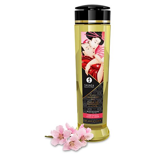 Massageolie Shunga Cherry Blossom med koldpressede olier