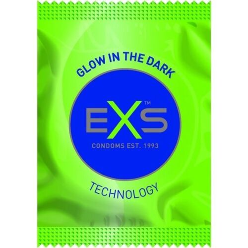 Preservativ Exs Glow 100's med lys i mørket