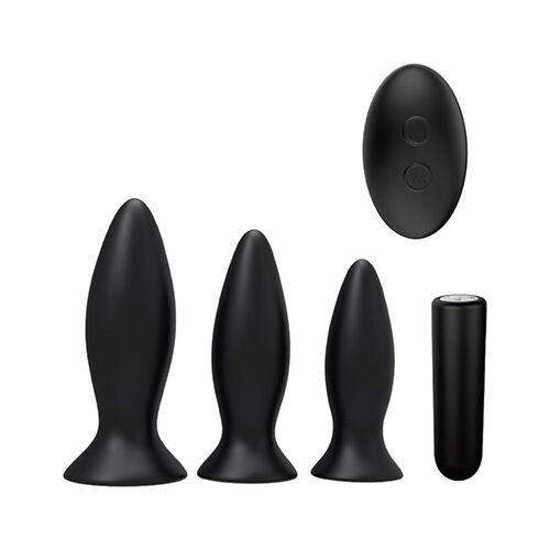 Analprop S Pleasures Premium Line Triplicity Black med Vibrerende Bullet