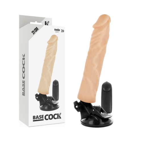 Realistisk Vibrator BASECOCK 21 cm med Fjernbetjening