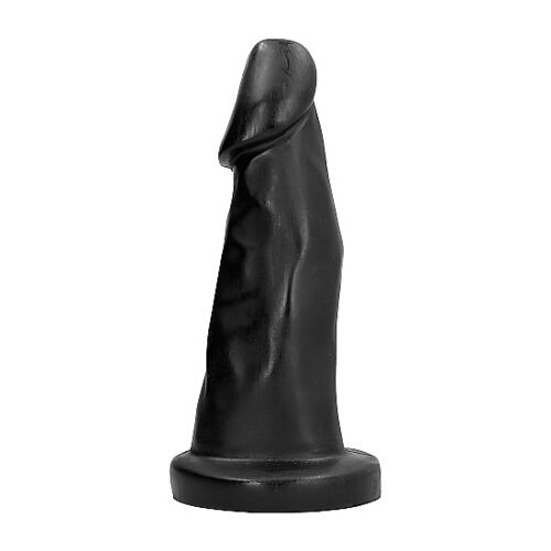 Dildo ALL BLACK 27 CM | Hypoallergenisk og Buet Design