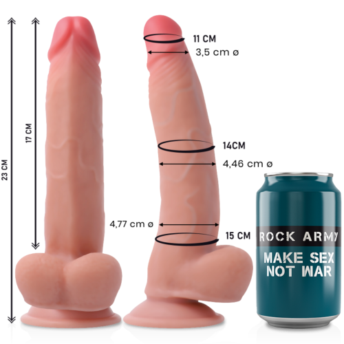 Rock Army Dual Density Leopard Dildo 23 cm med Sugekop