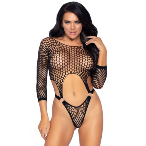 Bodystocking Leg Avenue Top Bodysuit med Thong Bag