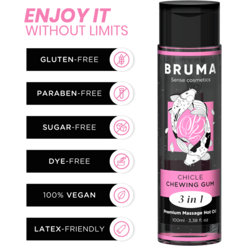 BRUMA 3 i 1 Premium Massageolie med Varme Effekt