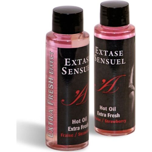 Massageolie Extase Sensual Ekstra Frisk Jordbær 100ml