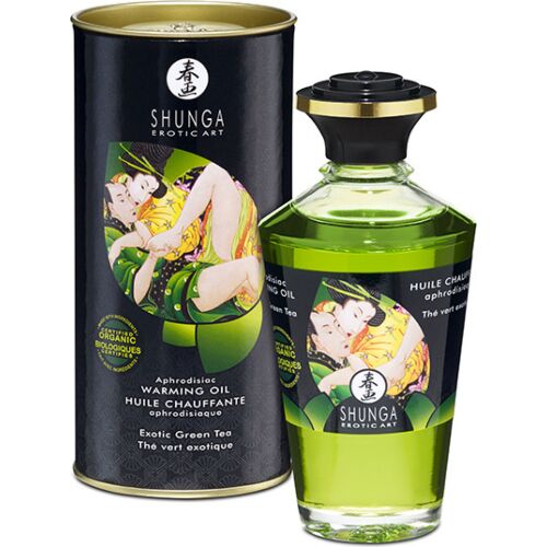 Shunga Organic Green Tea Varme Massageolie