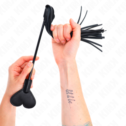 Pisk KINK IMPACT & TOUCH med hjertepandel 35 cm