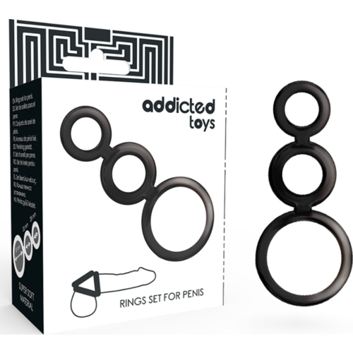 Penisring Sæt ADDICTED TOYS - Røget Design