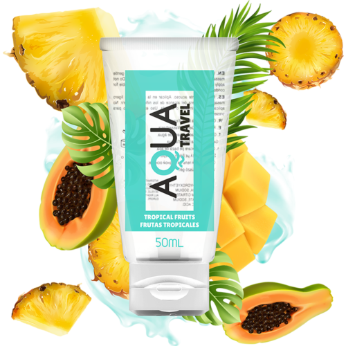 Aqua Travel Glidecreme Tropical Fruits 50ml - Dejlig Smag
