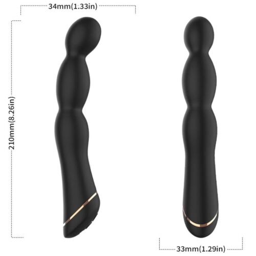 Justerbar bambusvibrator i sort fra ARMONY