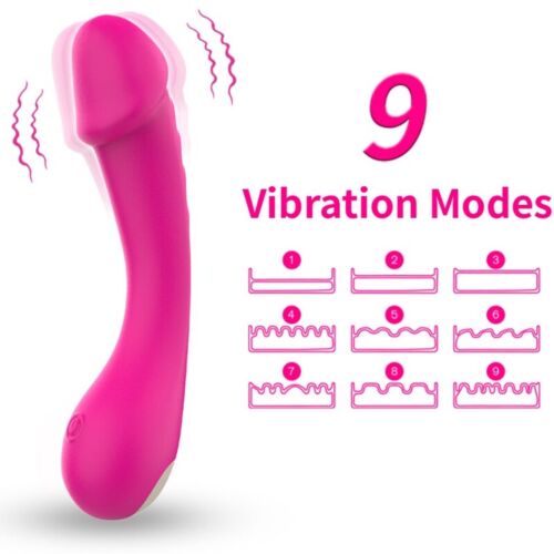 Fuchsia G-Punkt Dildo Vibrator i Silikone