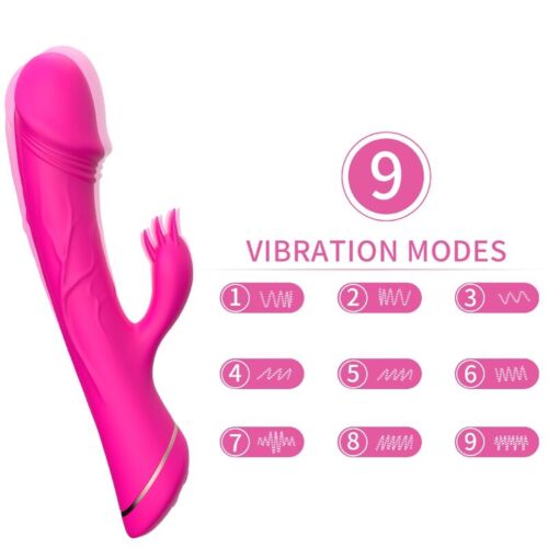 Oplev ARMONY Rabbit Dildo Vibrator i Fuchsia