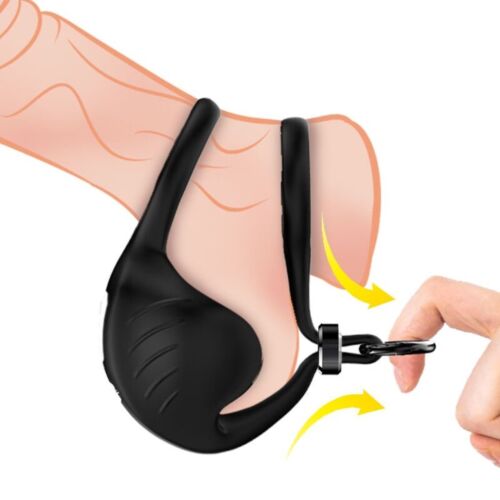 ARMONY Scrotum Vibrator Ring i Sort