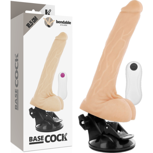 Realistisk Vibrator BASECOCK med Fjernbetjening