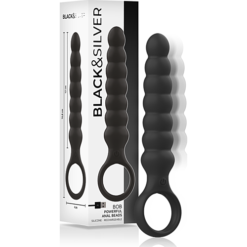 BLACK&SILVER Bob Kraftfuld Anal Vibrator med 10 Vibrationsindstillinger